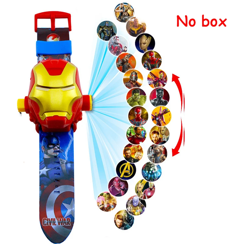 Мстители 3D проекционные часы игрушки для детей мультфильм шаблон капитан Железный человек Халк ребенок мальчик девочка Фигурки игрушки рождественские подарки - Цвет: Ironman tx opp