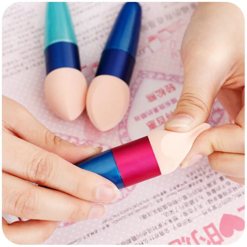 

Candy Color Handed Beauty Sponges Handle Foundation Sponge Makeup Puff Cosmetic Sponge Face Make Up Powder Puff Tool