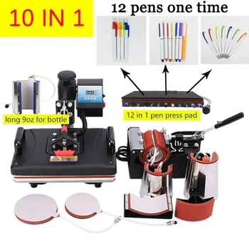 

Economic 10 In 1 Combo Heat Press Machine Heat Transfer Machine Sublimation Printer For Mug/Cap/Tshirt/Phone cases/Rock/Bottle
