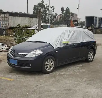 

Car Half Body Cover Sunscreen UV Snow Resistant Sun shade Waterproof Cover