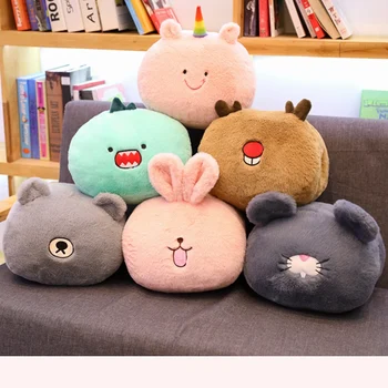 

1pc Cute Hand warmer soft pillow Unicorn rabbit dinosaur mouse elk bear Plush Toy for children office Plush Anime Stuffed Doll