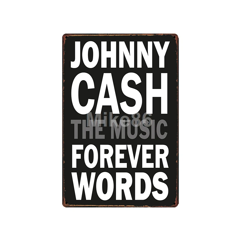 [Mike86] музыкальная металлическая вывеска johny CASH винтажный Пивной магазин рисунок