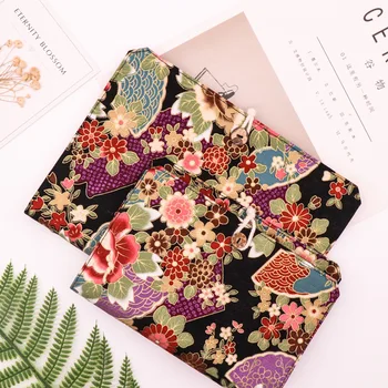 

Japanese-style Cloth Hand Account Small Fan Picture Original Literary Diary Book Hand Book Cloth Travel Hand Account 6-hole Loos