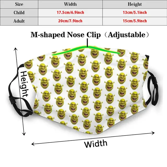 Shrek Meme Funny Print Reusable Pm2.5 Filter Face Mask Shrek Meme Png Shrek  Face Shrek Meme Face Shrek Png Shrek Wazowski Shrek - Price history &  Review