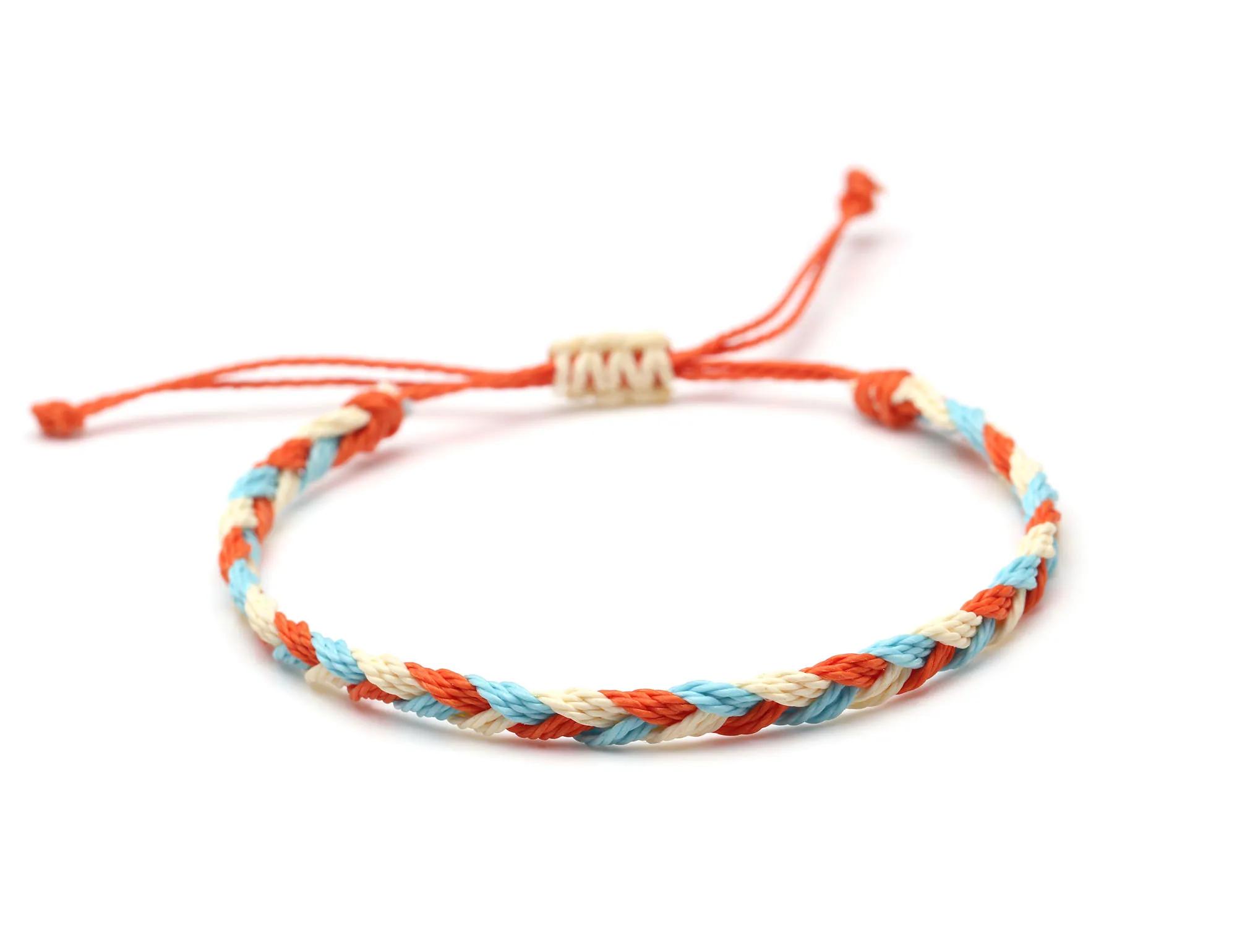 Cute Multistring Braided Bracelets Women Men Waterproof Waxed String White Waves Ocean Sunrise Black Mini Braided Surf Jewelry - Image 3
