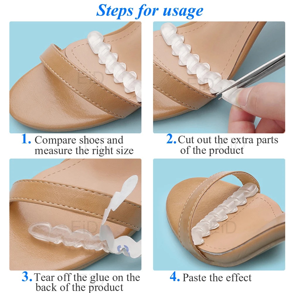 Women Silicone Non-slip Insoles Sticker for High Heels Flip Flop Sandals Self-adhesive Foot Patch Gel Forefoot Pad