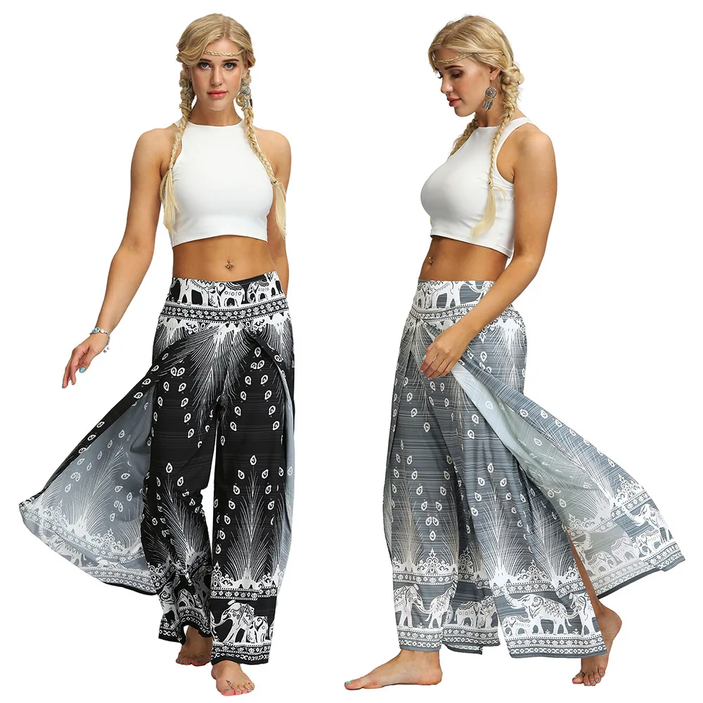 

Sexy Print loose high waist women yoga pants for women colorvalue push up Boho Loose Boho Festival Hippy Smock High Waist Pant