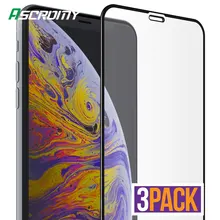 3 шт полное покрытие закаленное стекло протектор экрана для iPhone Xs MAX X XR 8 Plus 7 6 6S 5D 9H 3D Защитная пленка протектор экрана