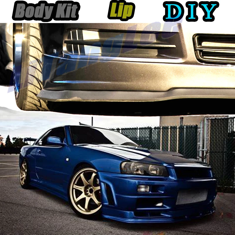 Car Bumper Lip Front Spoiler Skirt Deflector For Nissan Skyline Gt R Gtr R30 R31 R32 R33 R34 V35 Modified Body Kit Hella Flush Front Skirt Aliexpress