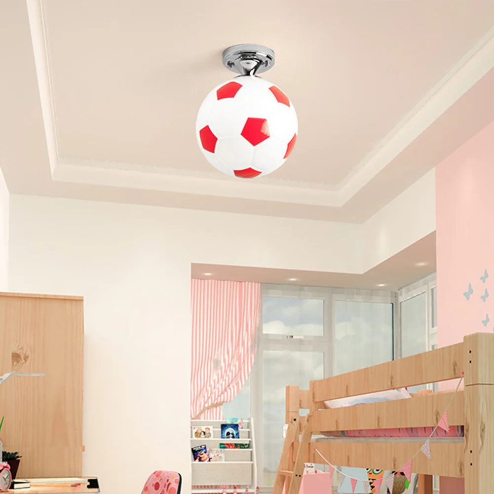 Modern Lighting Fixture For Boys Football Shape LED Ceiling Light Children Home Decor  Glass Bedroom Kids Room Sport