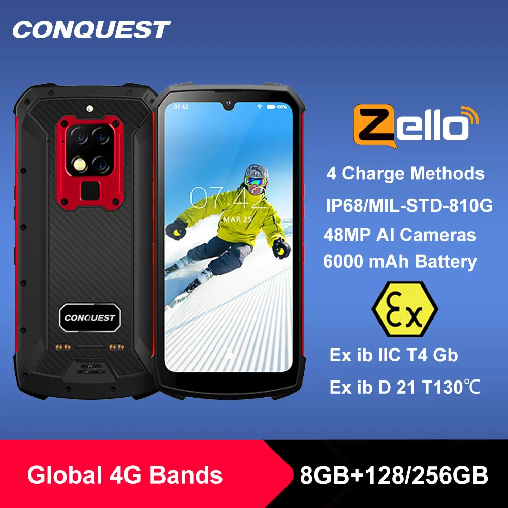 CONQUEST S16 /S16 ATEX IP68 Waterproof Rugged Smartphone Mobile Phone 6.3