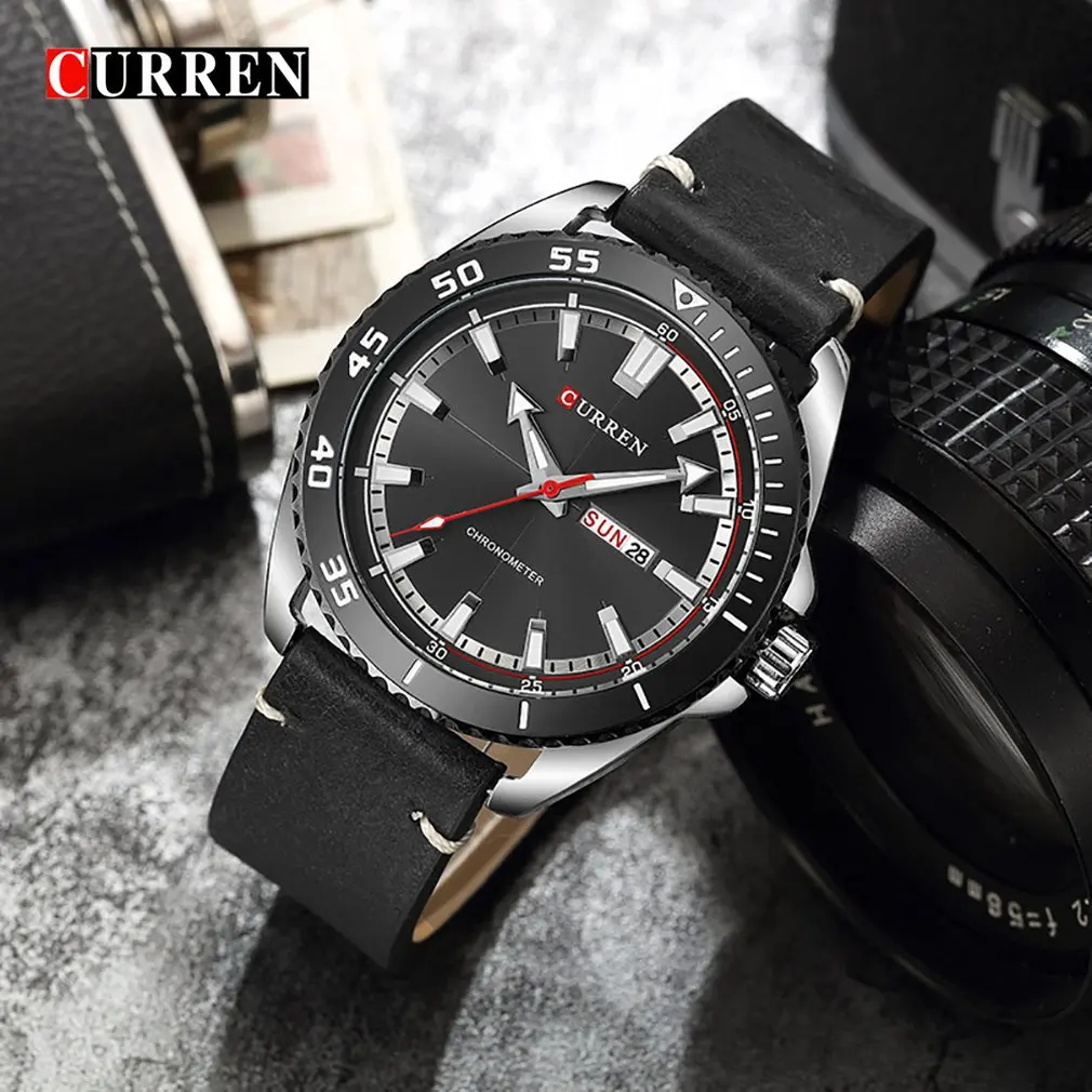 Carrian 8272 мужские часы водонепроницаемые часы с двойным календарем деловые повседневные часы с ремешком кварцевые часы