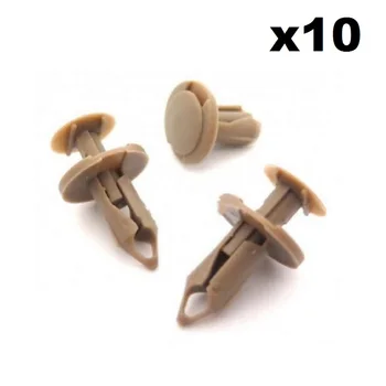 

10x 8mm Long Beige / Tan Trim Clips- Perfect for FORVW T4 & T5 Carpet & Van Linings