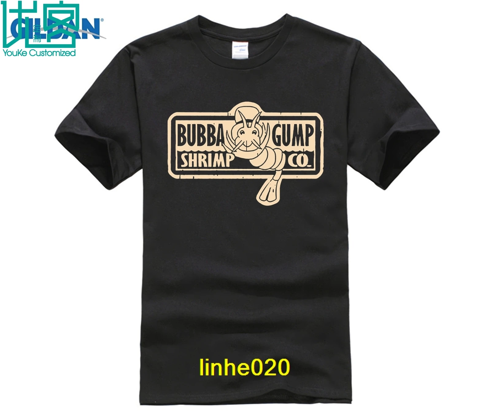 Мужская футболка Bubba Gump креветка Co 100% хлопок топ для мужчин короткий рукав