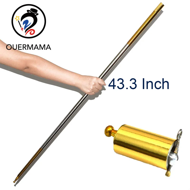 110cm Golden Silver Metal Appearing Cane Magic Tricks for Professional Magician Stage Street Performance | Игрушки и хобби