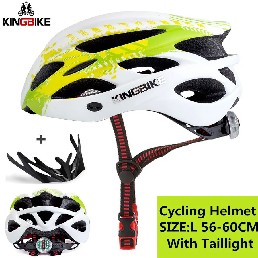 KINGBIKE Сверхлегкий велосипедный шлем MTB велосипедный шлем для мужчин и женщин велосипедный шлем Caschi Ciclismo Capaceta защитные шлемы - Цвет: R-675-green