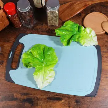 

3pcs Easy Grip Handle Cutting Boards Cooking Cutting Boards Wheat Straw Mildewproof Cutting Board Kitchen Cutting Board