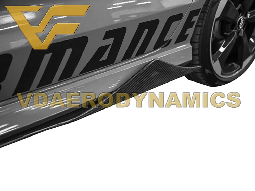 Подходит для 17-19 Audi A3 4Dr Sendan VAD-S карбоновая боковая юбка Бампер Комплект-2 стиля на выбор