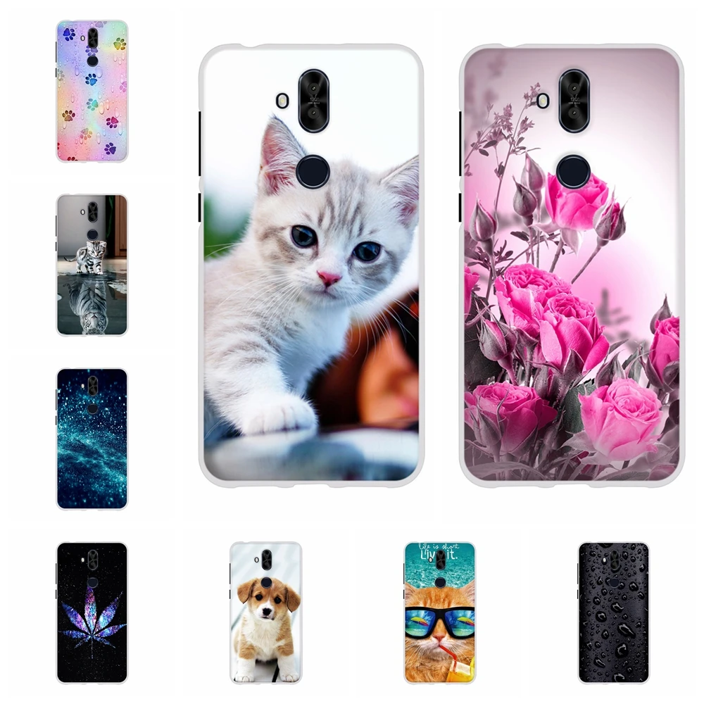 For Asus Zenfone 5 Lite ZC600KL Case Soft TPU Cover Cat Pattern 5Q Capa | Мобильные телефоны и аксессуары