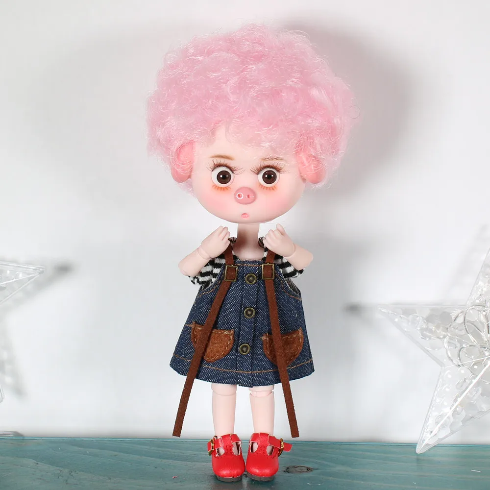 Dream Fairy 1/12 BJD Кукла № 2 DODO Pigies кукла с волосами 14 см мини-кукла 26 суставов тела милый детский подарок игрушка ob11 - Цвет: A