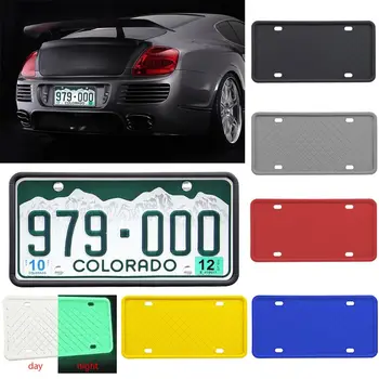 

Silicone Universal License Plate Frame Waterproof Antirust Anti-shake Cover G6KC