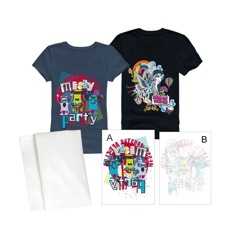 ABLaserDarkNoCutHeatTransferPaperA4SelfWeedingThermalPaper