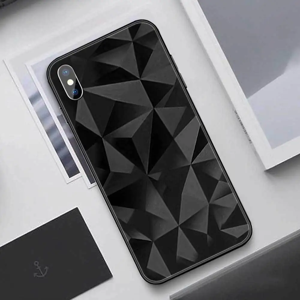 Для iPhone X XS MAX XR 8 8 Plus 7 7 Plus 6 6S 6S Plus Алмазный закаленное стекло бизнес Бампер Защитный ковер
