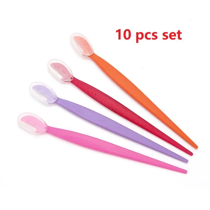 Eyebrow Trimmer Blade Shaping Knife Face Blades Hair Removal Scraper Shaver Woman 10pcs/Lot cosmetic makeup tools eyebrow trimmer blade eyebrow scraper