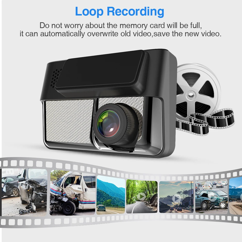 Автомобильный видеорегистратор Anytek A70, камера FHD 1080 P, Dashcam, 3 дюйма, сенсорный экран, звездный свет, ночное видение, авто регистратор, мониторинг парковки, видеорегистратор