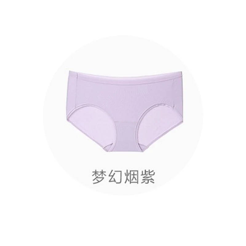 Light-purple Нижнее белье из 3 предметов, женские трусики для девочек, трусы больших размеров, соблазнительные женские трусики, шорты Calcinhas, прочные трусики - Цвет: Light-purple