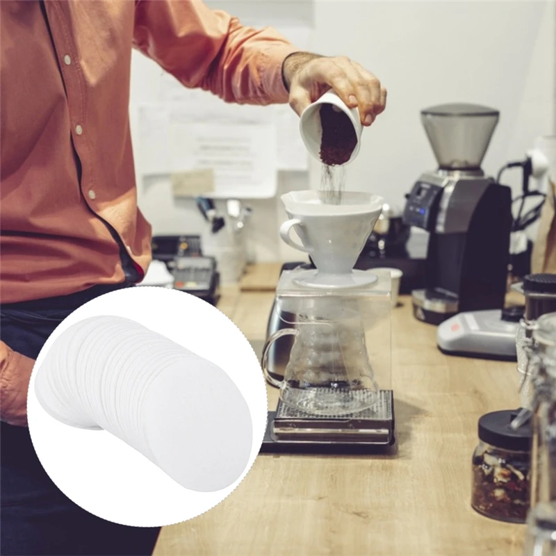 

350PCS Round Coffee Filter Paper Coffee Maker Replacement Professional Filters Strainers for Aeropress Coffee Maker