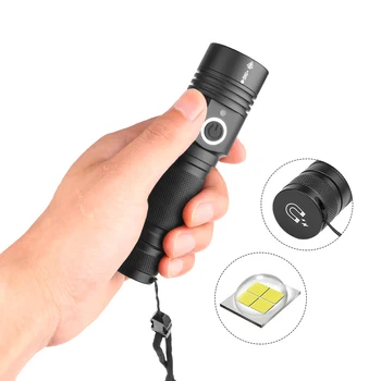 

NEW Flashlight Ultra Bright xhp50.2 LED Torch USB Rechargeable Flashlight Zoomable LED Flashlight with 18650 Battery
