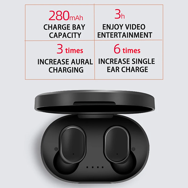 Wireless Earphones Bluetooth TWS Stereo Noise Canceling Headphones Wireless Headset with Microphone for Airdots Dropshipping
