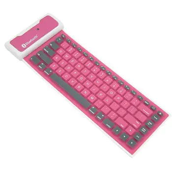 

Foldable Bluetooth Keyboard Silicone Waterproof Wireless Keyboard For ipad Mac Phone Tablet Universal For Windows ios Android