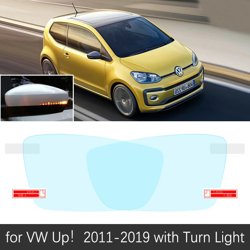 Для Volkswagen VW Up! Вверх e-Up! 2011~ полное покрытие зеркало заднего вида непромокаемая противотуманная пленка чистые автомобильные аксессуары - Название цвета: Up Has Turn Light