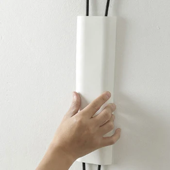

Home Self-adhesive Wall Mount Cable Cover Protector Wire Management Cord Organizer Holder Hide Raceway