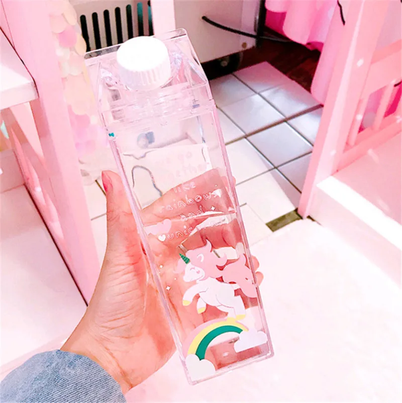 500 мл розовая бутылка для воды с изображением радуги и единорога My Little Pony, Спортивная Питьевая Бутылка для девочек, любимая бутылка для воды для детей DF33