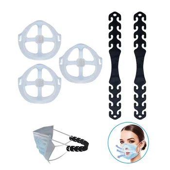 

Mascarilla 3pc Washable Reusable 3d Face Mask Fashion Inner Support Frame Adjustable Ear Strap Accessories Mouth Caps Washable