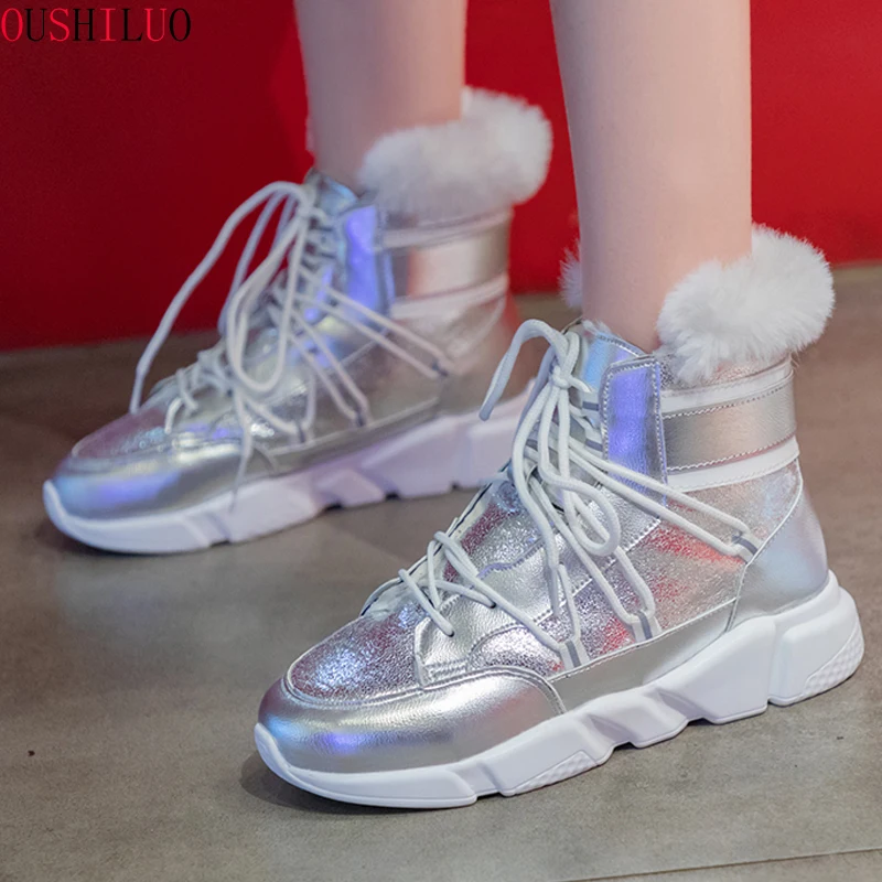 2019 зимние сапоги женские плюшевые на плоской подошве ботильоны из искусственной