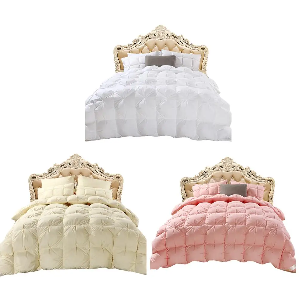 4D роскошные мягкие четыре сезона Роскошные одеяло на гусином пуху ядро моющиеся толстые зимние постельные принадлежности теплое перо двойное одеяло ядро одеяло