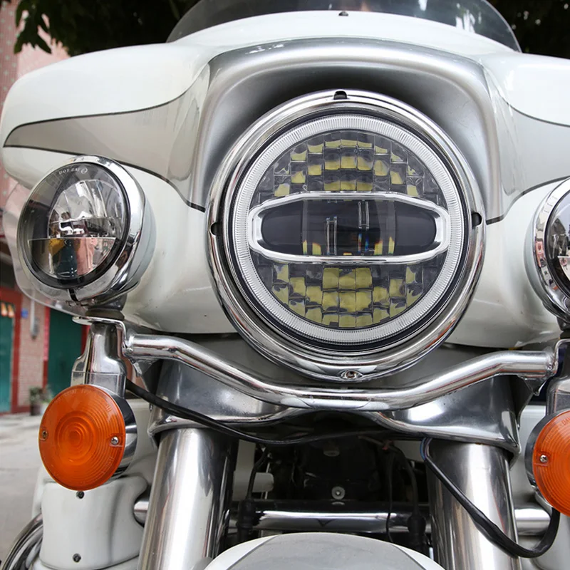 7 дюймов светодиодная мотоциклетная фара фары для Harley Touring Street Glide Road King ультраклассический Electra Road Glide Fat Boy Tri Cvo
