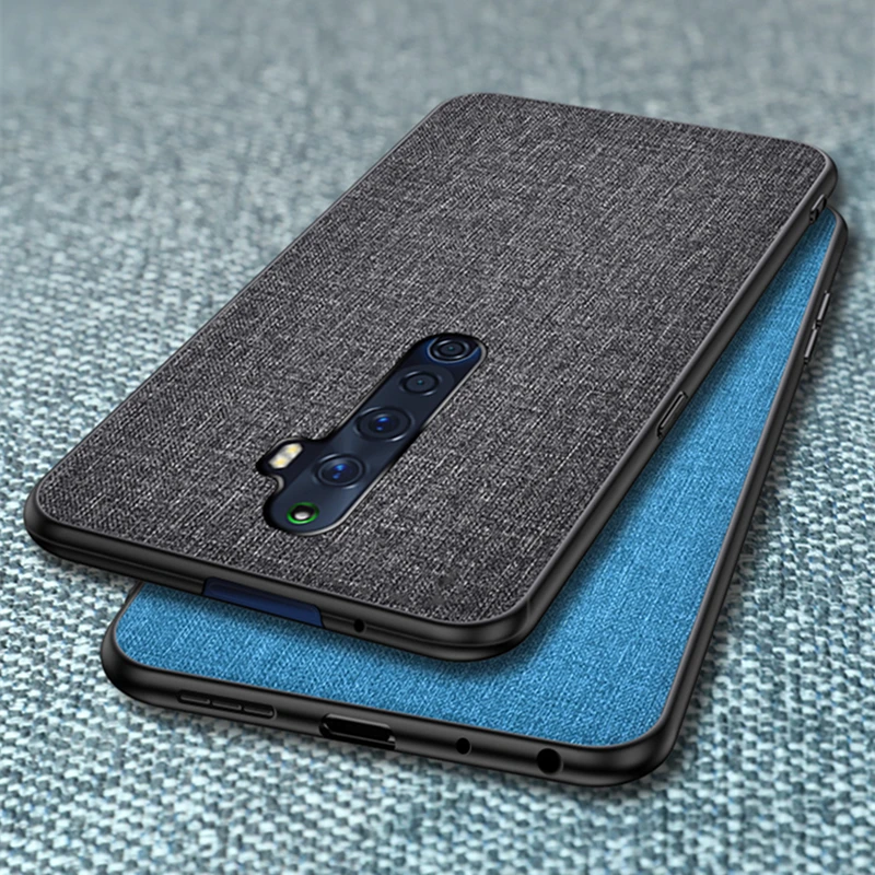 Чехол для Oppo Reno2 Z роскошная винтажная Брезентовая ткань текстура ткани ТПУ чехол