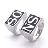 2pcs/pair Stainless Steel Solid Sons of Anarchy Ring SO NS Men Rings Jewelry Size 7-14 Free Shipping 1