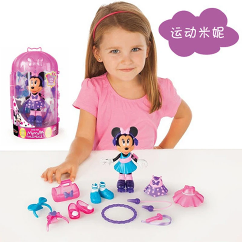 Skup Oryginalny Disney Mickey Mouse Clubhouse Minnie 25CM duże LOL lalki księżniczka element ubioru zabawki modelu dzieci urodziny prezenty