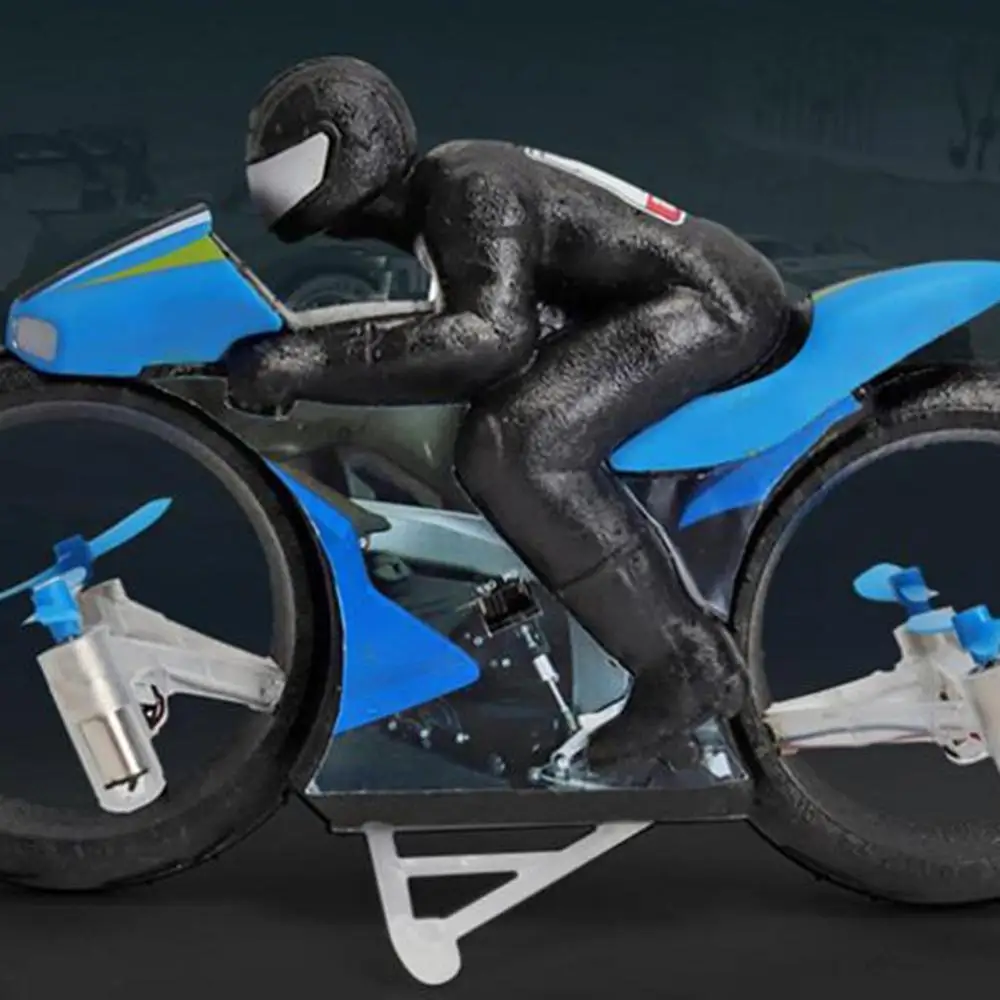 

2019 New Remote Control Four-Axis Land And Air Dual-Mode Motorcycle Drone One-Button Tumbling Light Aircraft Toy