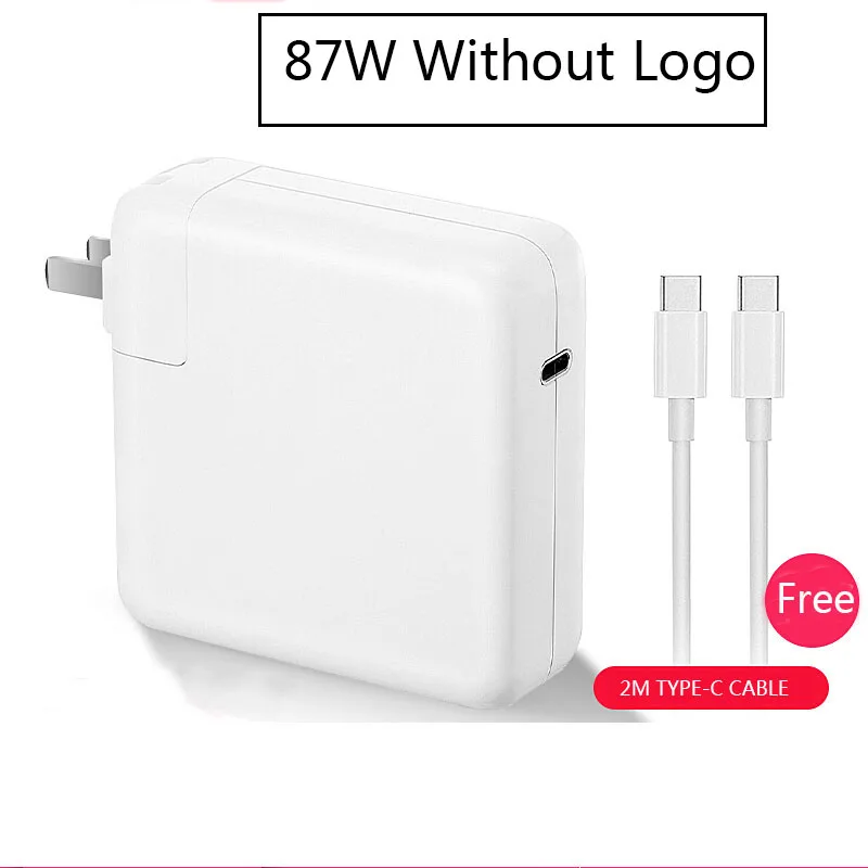 87 Вт usb type c источник питания с 2 м usb-c зарядный кабель для macbook forпоследний Macbook pro 15 дюймов A1706 A1707 A1708 A1719