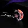 Rose Flower Love Shape Crystal Rhinestone LED Light Keychain