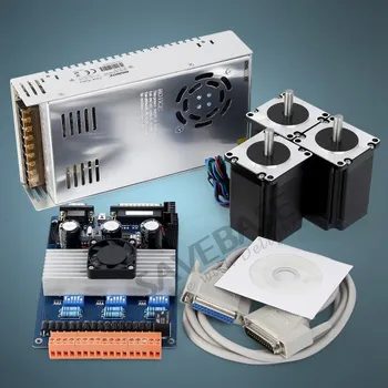 

3 Axis TB6600 Controller 0-15A HB Nema24 Stepper Motor 24V PSU For CNC Kit