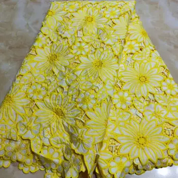 

yellow Wedding Sewing Guipure Lace Cord Lace With Strong Stones African Cord Lace Fabric Superb Nigerian Water Soluble Lace