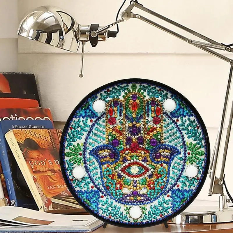 

5D DIY Mandala Full Drill Diamond Painting Night Light Special Shape LED Diamond Painting Lamp Desktop Decoration Handmade Gifts